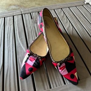 Prada flats - authentic Prada gently worn color, black pattern super cute